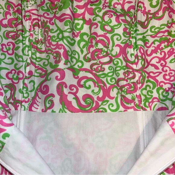 Lilly Pulitzer Sienna Dress White Pink Peanut Island Floral & Gingham - Picture 9 of 11